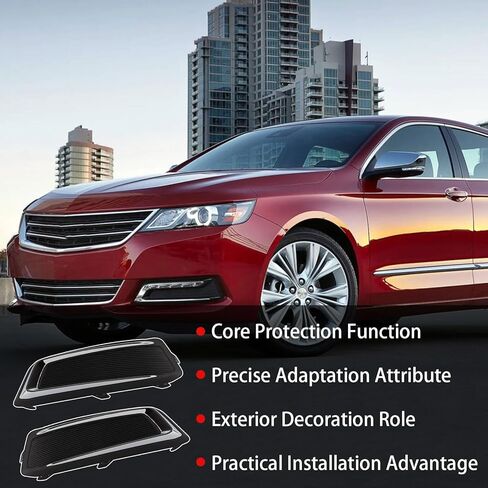 iKer Front Fog Light Cover Set Compatible with Chevy Impala 2014-2020 Fog Lamp Cover Driver Passenger Side Left Right Hand Replace:GM1038145 22738853 GM1039145 22738852 in Kuwait
