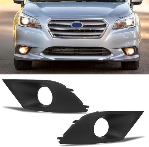 قطعتان من Yumzeco متوافقة مع غطاء ضوء الضباب Subaru Legacy 2015 2016 2017، استبدل 57731AL05A/57731AL04A للسائق الأمامي الأيسر/إطار مصباح الضباب الجانبي للراكب الأيمن مع استبدال فتحة الضوء in Kuwait