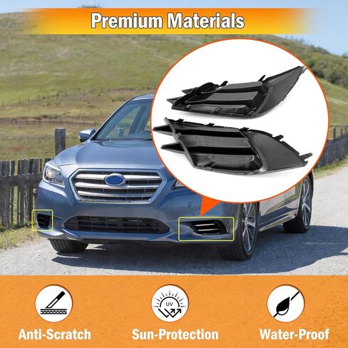 قطعتان من Yumzeco متوافقة مع غطاء ضوء الضباب Subaru Legacy 2015 2016 2017، استبدل 57731AL05A/57731AL04A للسائق الأمامي الأيسر/إطار مصباح الضباب الجانبي للراكب الأيمن مع استبدال فتحة الضوء in Kuwait