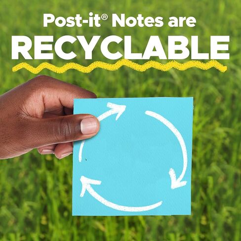ملاحظات لاصقة فائقة اللصق من Post-it، 5 وسادات ملاحظات لاصقة، 3 × 3 بوصة، مستلزمات مدرسية ومستلزمات مكتبية، 2X قوة الالتصاق، مجموعة الحياد in Kuwait