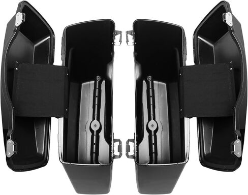 Hard Saddlebags Saddle bags W/Chrome Conversion Brackets for Harley Davidson 1984-2017 Softail Models FLST, FLSTC, FLSTF, FLSTN FLSTS models,Vivid Black in Saudi Arabia