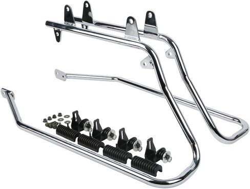 Hard Saddlebags Saddle bags W/Chrome Conversion Brackets for Harley Davidson 1984-2017 Softail Models FLST, FLSTC, FLSTF, FLSTN FLSTS models,Vivid Black in Saudi Arabia