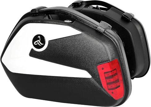 KUAFU Hard Saddle Bag Trunk With Lights Locks Compatible with Can-am Spyder ROADSTER RS ST Honda Street 28L in Kuwait