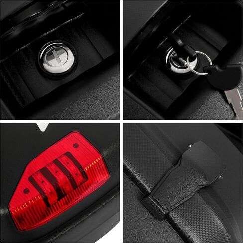 KUAFU Hard Saddle Bag Trunk With Lights Locks Compatible with Can-am Spyder ROADSTER RS ST Honda Street 28L in Kuwait