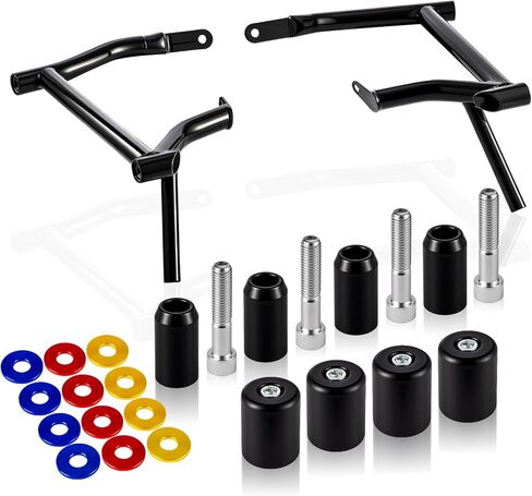 Saddle Bag Guards Crash Bar for Harley Touring 1997-2008 Street Glide Road Glide Road King,Black in Kuwait