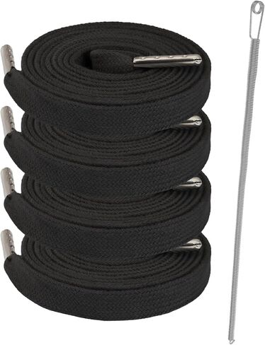 Anjpuy Navy Blue Flat Drawstring Cords Replacements 4 Pack, 10mm Cotton Drawstrings 55 Inch for Sweatpants, Hoodies Shorts with Easy Threader in Saudi Arabia