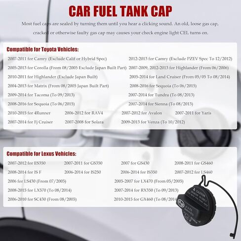 New 77300-06040 Fuel Tank Gas Cap for Lexus 2006-2014 IS250, Replaces for 7730006040 Update by GruDawu in Kuwait