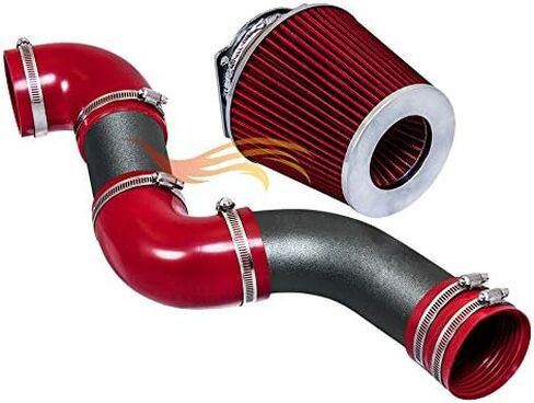 Rtunes Racing Matte Black Short Ram Air Intake Kit + Filter Combo Compatible For 96-02 Ford CROWN VICTORIA/TOWN CAR/GRAND MARQUIS V8 (Black Red) in Saudi Arabia