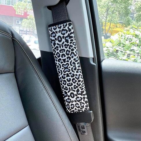 10 Pcs Sublimation Blanks Car Seat Belt Pads Cover DIY Heat Transfer White Neoprene Replacement Shoulder Strap Pads Blank Car Seatbelt Shoulder Pads Strap Cover for Auto in Saudi Arabia