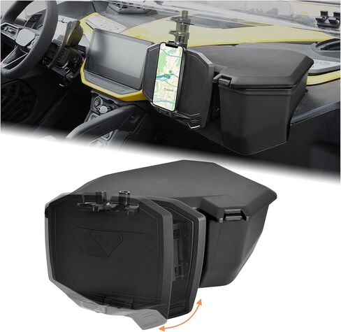 حامل الجهاز اللوحي لجهاز Can-Am Maverick R، حامل هاتف iPad قابل للتعديل مع صندوق تخزين لملحقات Can Am Maverick R MAX X RS 2024+ (#715007176) in Kuwait