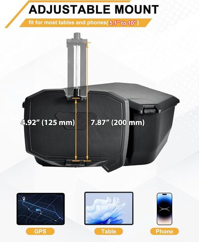 حامل الجهاز اللوحي لجهاز Can-Am Maverick R، حامل هاتف iPad قابل للتعديل مع صندوق تخزين لملحقات Can Am Maverick R MAX X RS 2024+ (#715007176) in Kuwait