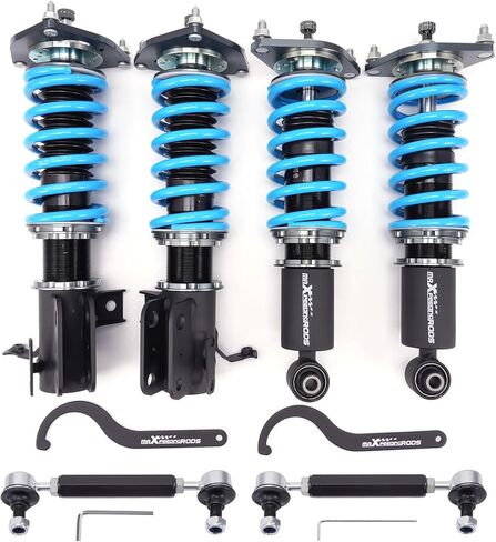 maXpeedingrods Coilover for Subaru BRZ 2012-2020, for Scion FR-S 2012-2020, for Toyota 86 2012-2020, 24 Levels Damper Adjustable Coilovers Suspension Kit, Height Adjuatable T6 Lowering Kits Blue in Kuwait
