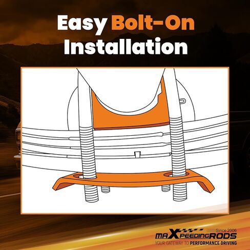 طقم قلاب للمحور الخلفي من maxpeedingrods مقاس 6 بوصات لسيارة Ford F-150 F-100 2WD 1965-1981 - يناسب مبيت المحور بقطر 2.75 بوصة in Kuwait