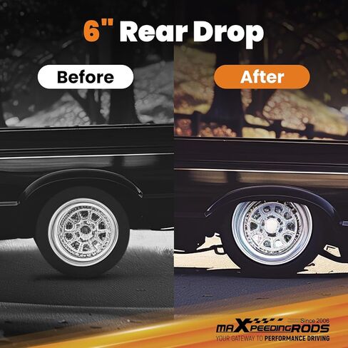 طقم قلاب للمحور الخلفي من maxpeedingrods مقاس 6 بوصات لسيارة Ford F-150 F-100 2WD 1965-1981 - يناسب مبيت المحور بقطر 2.75 بوصة in Kuwait