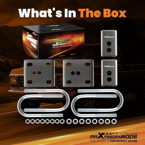 طقم قلاب للمحور الخلفي من maxpeedingrods مقاس 6 بوصات لسيارة Ford F-150 F-100 2WD 1965-1981 - يناسب مبيت المحور بقطر 2.75 بوصة in Kuwait