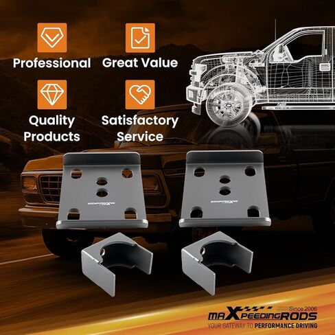 طقم قلاب للمحور الخلفي من maxpeedingrods مقاس 6 بوصات لسيارة Ford F-150 F-100 2WD 1965-1981 - يناسب مبيت المحور بقطر 2.75 بوصة in Kuwait