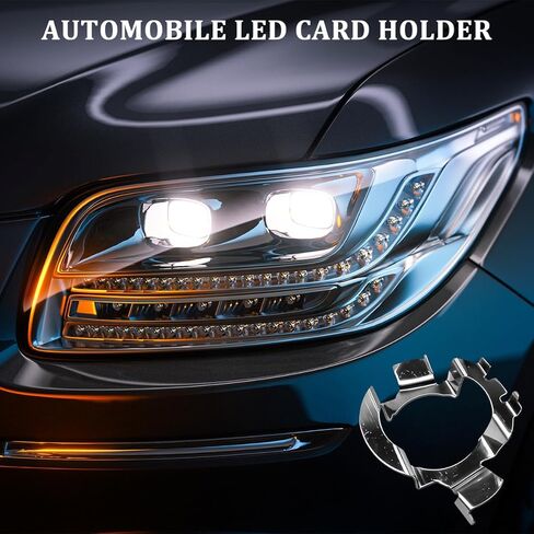 4PCS H7 Led Headlight Bulb Adapter, Vehicle Led Headlamp Retainer, Automotive Headlight Bulb Base Holder Adapter Socket, Compatible with Excelle Passat Sprinter in Saudi Arabia