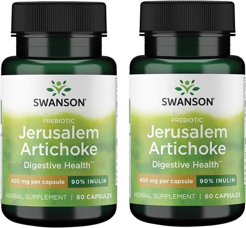 Swanson Premium Brand Prebiotic Jerusalem Artichoke - 90% Inulin 400 mg 60 Caps 2 Pack in Saudi Arabia