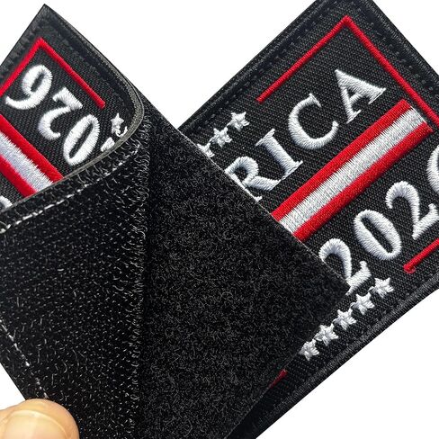 USA 250th Anniversary 1776-2026 America Flag Tacitical Morale Hook and Loop Patches, Patriotic Stars Patch for Hats, Caps, Backpacks, Clothes, Jeans, Dog Harness, 3.7" x 2.3" Sized in Saudi Arabia