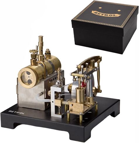 Full Metal Stationary Beam Steam Engine Model That Works, Retrol SE-01 Steam Model Kits and Horizontal Boiler, Physical Experiment Tool, 85Pcs in Saudi Arabia
