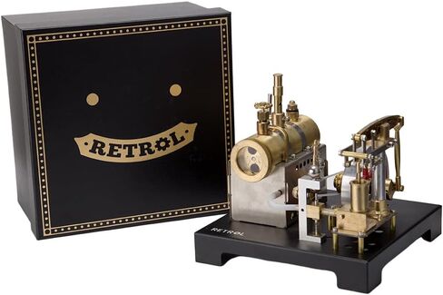 Full Metal Stationary Beam Steam Engine Model That Works, Retrol SE-01 Steam Model Kits and Horizontal Boiler, Physical Experiment Tool, 85Pcs in Saudi Arabia