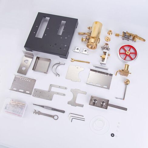 Full Metal Stationary Beam Steam Engine Model That Works, Retrol SE-01 Steam Model Kits and Horizontal Boiler, Physical Experiment Tool, 85Pcs in Saudi Arabia
