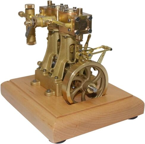ENGINEDIY Steam Engine Models for Adults, Mini Retro Vertical Double-Cylinder Reciprocating Double-Acting Steam Engine Model Toy, Cool Desktop Decor, RTR in Saudi Arabia