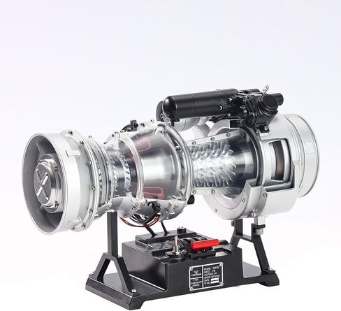 Engine Model Kit, TR900 1/4 Scale Metal Simulation Electric Military Helicopter Turboshaft Engine Model Kit, Educational Physics Experiment STEM Toys in Saudi Arabia
