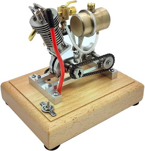 Engine Model Kit, 1.6cc Hit Miss Water Cooled Four Stroke Horizontal Gasoline Internal Combustion Engine Model, Educational Physics Experiment STEM Toys for Adult Gifts in Saudi Arabia