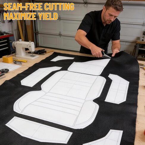 Meneng Marine Vinyl Faux Leather: Black 54"x72" Grain Upholstery Leather Fabric for Furniture Sofa Recover - Waterproof & Scratch-Resistant Vinyl Repair Material for Boat Seats Car Interior in Saudi Arabia