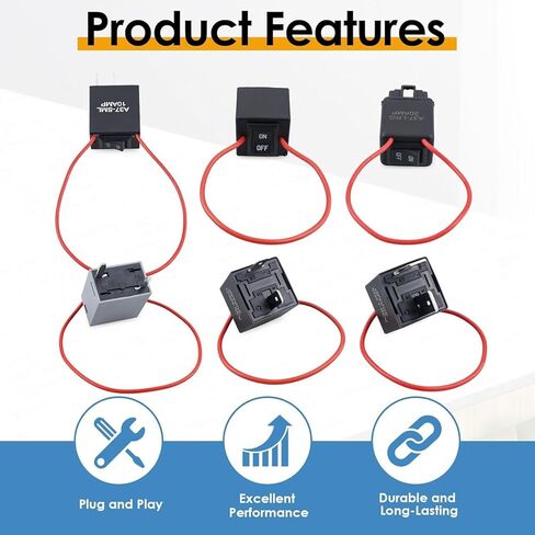 9038A 6-Piece Relay Bypass Switch Kit, Diagnostic Scan Tool with Amplifier Loop, Fuel Pump Relay Bypass Master Kit for 12V Automotive Electrical Diagnosis in Saudi Arabia