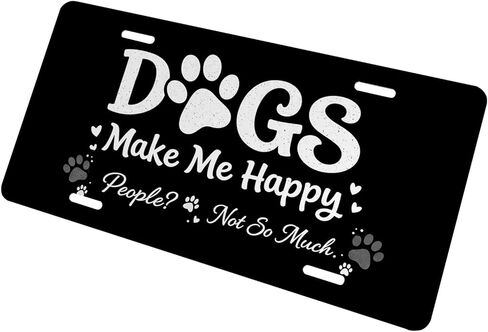 Pet Humor Front License Plate for Women Funny Dog Paw Quote Lover Car Vanity Plates Decorative Aluminum Metal Cute Novelty License Plate 6x12 Inch (4 Holes) in Saudi Arabia