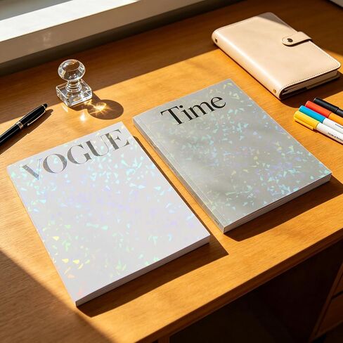 Gem Holographic Sticker Paper Self Adhesive Laminate Sheets Clear Contact Paper Peel and Stick Iridescent Glitter Transparent Card Sticker Cover for Book Windows Cabinet Art Projects DIY in Saudi Arabia