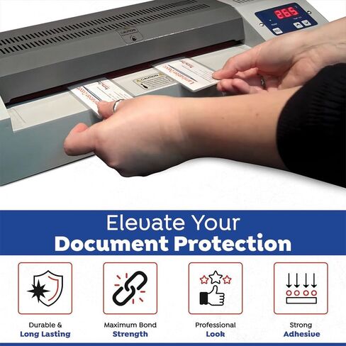 5 Mil Laminating Pouches with Rounded Corners | Driver's License Size | 2-3/8 in. x 3-5/8 in. | Glossy Finish | Premium Adhesive for High-Clarity | 2 Carriers Included | 500 Pack in Saudi Arabia