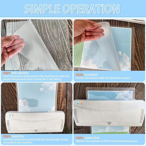 300 Pack 3 Mil Clear Thermal Laminating Pouches 9x11.5, Fits 8.5x11 Letter Size, Lamination Sheets for Laminator, Office School Supplies in Kuwait