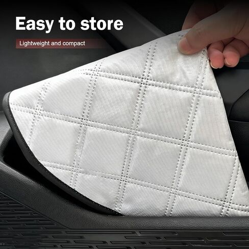1 PC Car Steering Wheel Sun Shade, 16.93" Aluminum Foil Material Car Driving Handle Cover, Thickened Slip-on Steering Wheel Sunshade Protector, Universal for Most Cars SUVs Trucks (Silver) in Kuwait