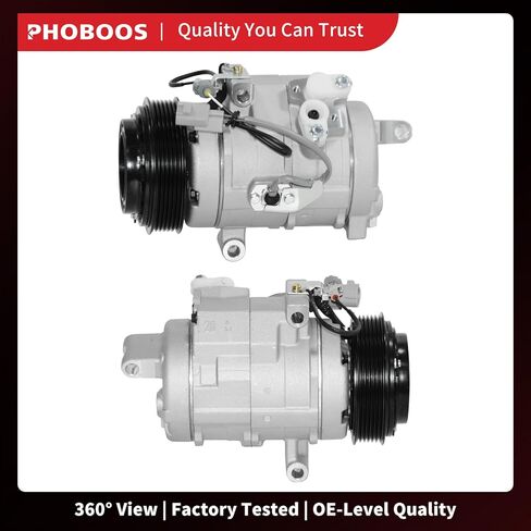 ضاغط تكييف الهواء PHOBOOS مع قابض متوافق مع Toyota Tundra 2007-2009، 4Runner 2003-2009، Sequoia 2001-2007 وLexus GX470 2003-2009، 4.7 لتر، تبريد سريع، ضوضاء منخفضة، تركيب سهل، Ref.97328 in Kuwait