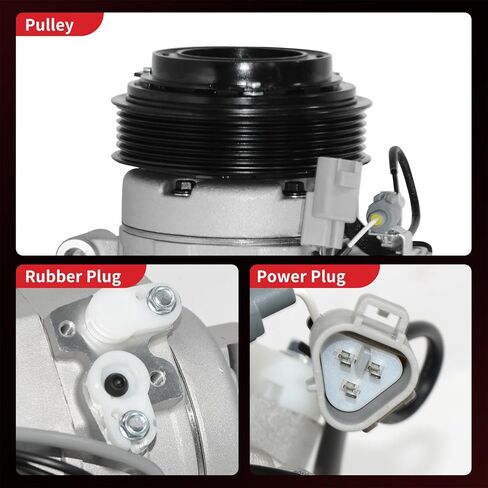ضاغط تكييف الهواء PHOBOOS مع قابض متوافق مع Toyota Tundra 2007-2009، 4Runner 2003-2009، Sequoia 2001-2007 وLexus GX470 2003-2009، 4.7 لتر، تبريد سريع، ضوضاء منخفضة، تركيب سهل، Ref.97328 in Kuwait