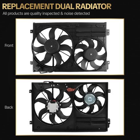 620-805 Radiator Cooling Fan Assembly for Volkswagen Bora 2.5L 2006-2010, for 2006-2010 Eos 2.0 L,for Jetta 2.0L 2006-2016, for A3 1.4L – 2.0L 2003-2010 in Saudi Arabia