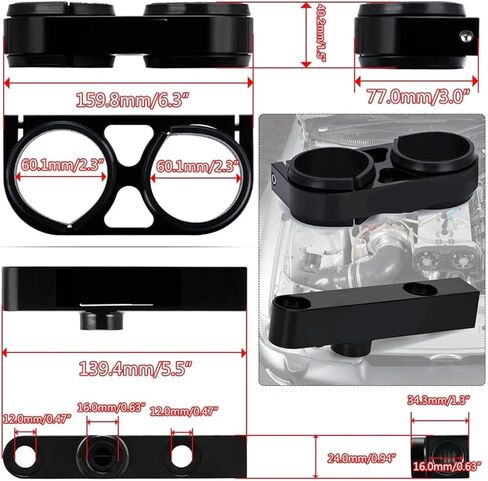 Piece Double hole fuel pump bracket with+ Two pieces 044 fuel pump OEM:0580 254 044 300LPH in Saudi Arabia