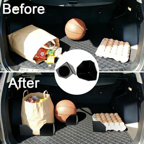 Fun&H Car Trunk Organizer Block for Leather Mat, 4 Pack Cargo Blocks for Back of SUV, Multipurpose Reusable Sticky Anti-Slip Organizer Blocks, Available to Leather Carpet in Saudi Arabia