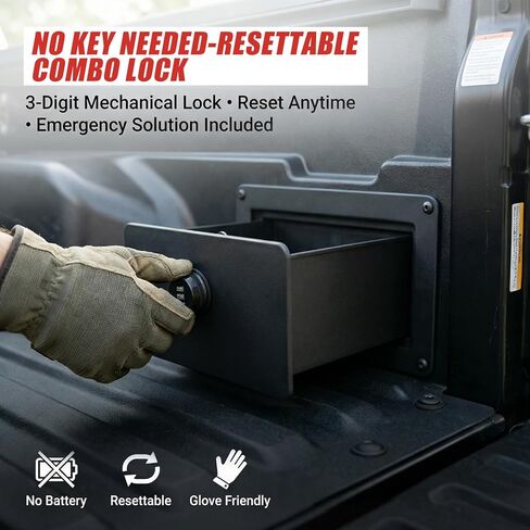 Truck Bed Storage Lock Box for 2016-2023 Toyota Tacoma 3rd Gen Accessories Pickup Truck Keyless Security Organizer Password Lock Tray in Saudi Arabia