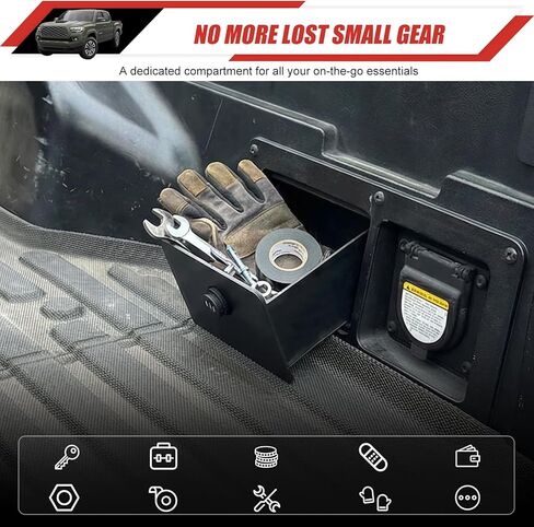 Truck Bed Storage Lock Box for 2016-2023 Toyota Tacoma 3rd Gen Accessories Pickup Truck Keyless Security Organizer Password Lock Tray in Saudi Arabia