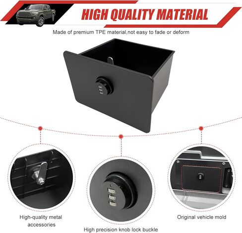 Truck Bed Storage Lock Box for 2016-2023 Toyota Tacoma 3rd Gen Accessories Pickup Truck Keyless Security Organizer Password Lock Tray in Saudi Arabia