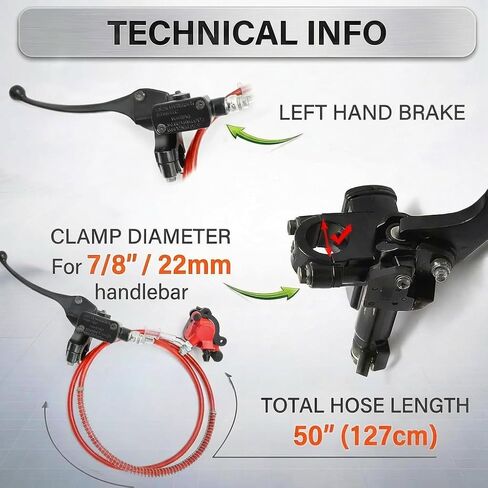 Mini Bike Hydraulic Brake Caliper Bracket kit for Coleman B100 FRP GMB100 Mega Moto MMB80 80cc,For Coleman RB100 RT100 Mini Bike in Saudi Arabia