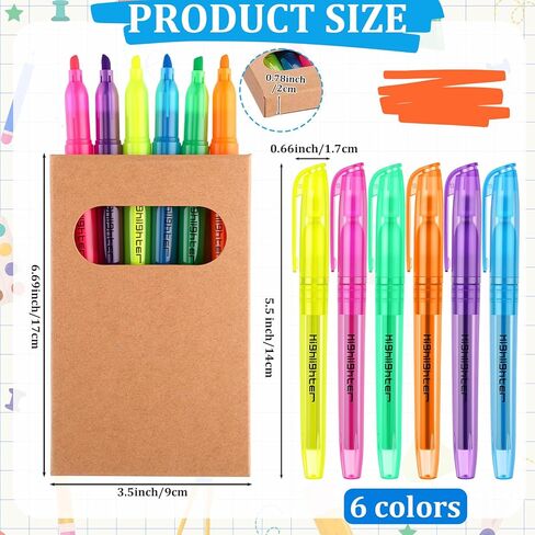 180 Pcs Bulk Highlighters with 30 Boxes Mini No Bleed Pack of Skinny Bible Highlighter Church Gifts Bulk Fluorescent Pen (Colorful) in Saudi Arabia