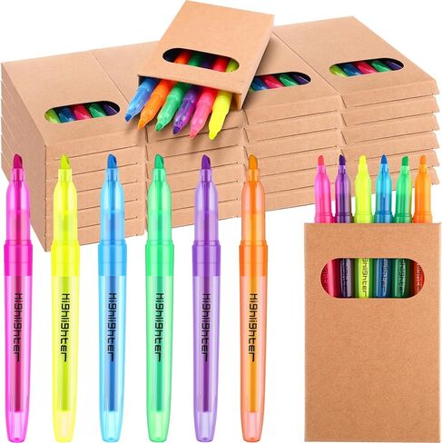 180 Pcs Bulk Highlighters with 30 Boxes Mini No Bleed Pack of Skinny Bible Highlighter Church Gifts Bulk Fluorescent Pen (Colorful) in Saudi Arabia