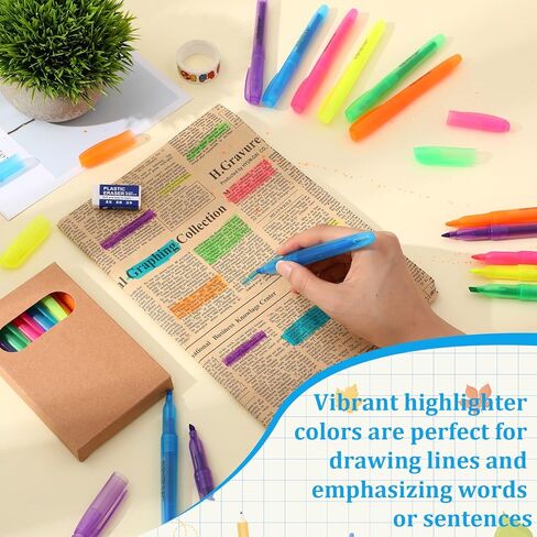 180 Pcs Bulk Highlighters with 30 Boxes Mini No Bleed Pack of Skinny Bible Highlighter Church Gifts Bulk Fluorescent Pen (Colorful) in Saudi Arabia