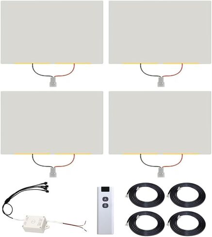 Universal Smart Tint Kit 4-Pcs Smart Car Window Film Remote Control Privacy Tint (39.37"x16.68"/Sheet) Instant Clear to Dark, UV & Heat Block, Easy DIY Install in Kuwait