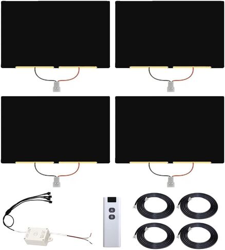 Universal Smart Tint Kit 4-Pcs Smart Car Window Film Remote Control Privacy Tint (39.37"x16.68"/Sheet) Instant Clear to Dark, UV & Heat Block, Easy DIY Install in Kuwait